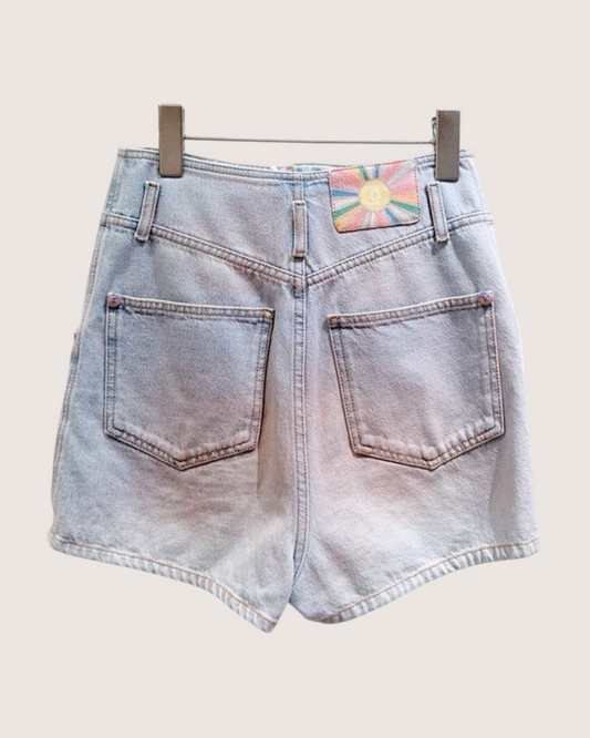 Chanel 24C Denim Shorts Blue, Pink FR 34