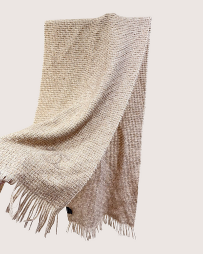 Chanel Tweed CC Scarf Beige/Ecru, Gold One Size