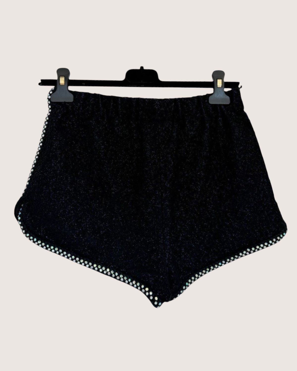 Chanel 24C Crystal-Trim Tweed Shorts Black FR 34