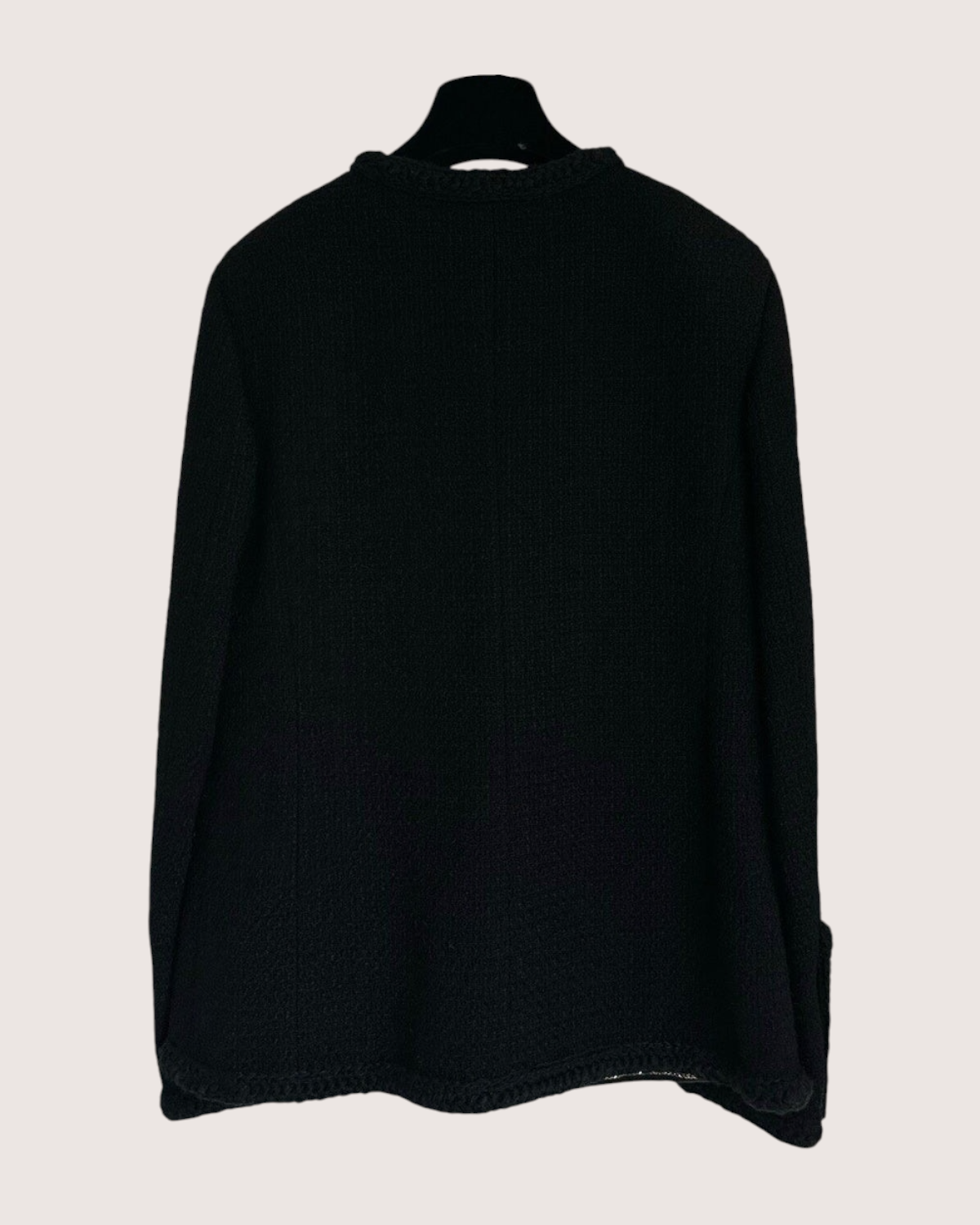 Chanel 23K Tweed Four-Pocket Jacket Black FR 34
