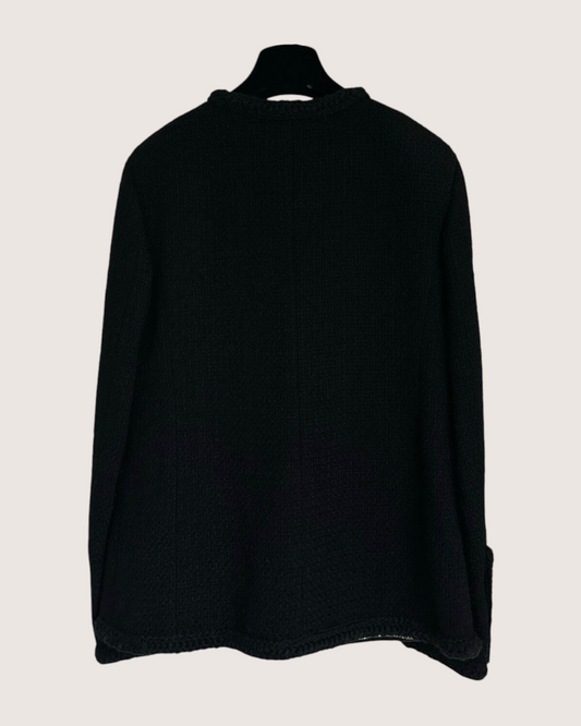 Chanel 23K Tweed Four-Pocket Jacket Black FR 34