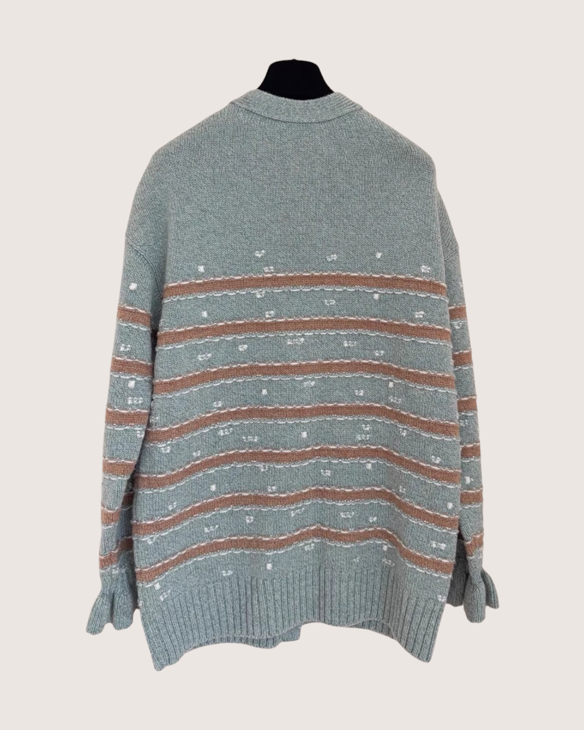 Chanel 24K Striped Cashmere Cardigan