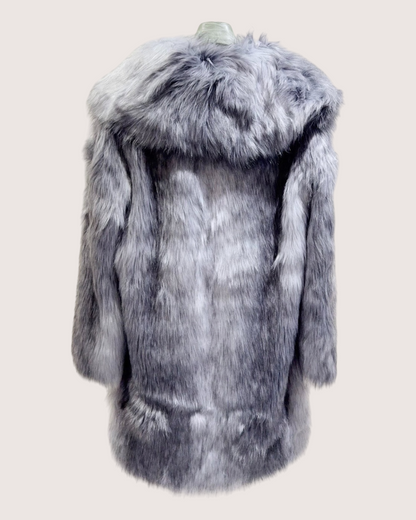 Miu Miu Faux Fur Jacket Grey, White FR 38