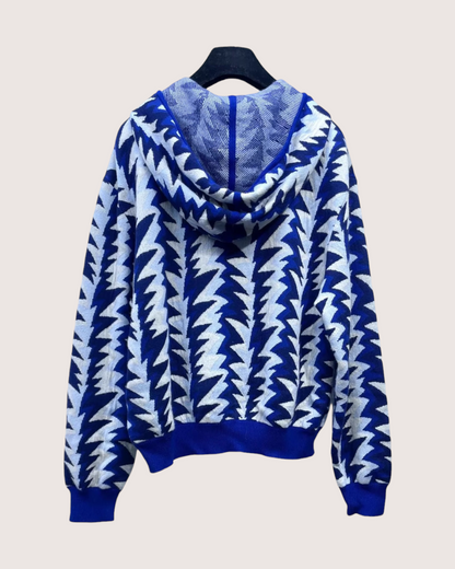Chanel 19C Hoodie Blue, White FR 34