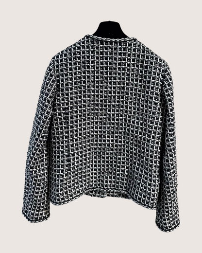 Chanel 25C Plaid Four-Pocket Tweed Jacket