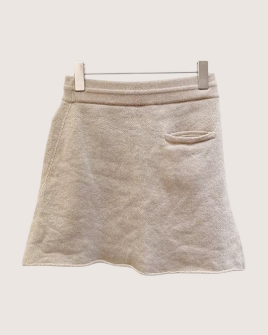 Miu Miu Cashmere Mini Skirt - Beige/Ecru, view 2