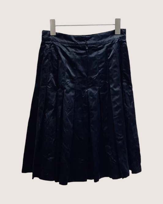Chanel 20S Pleated Mini Skirt Black FR 34