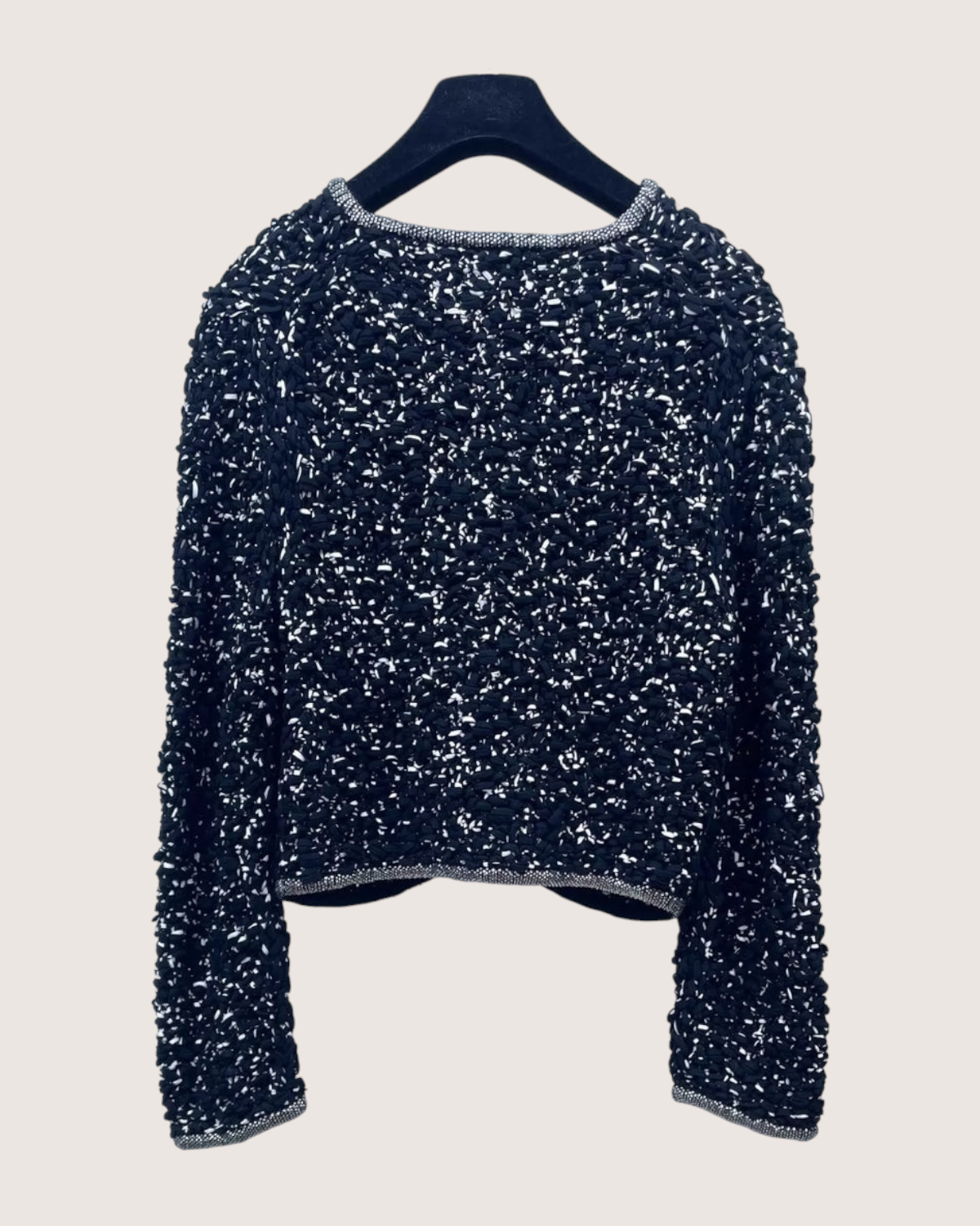 Chanel 25P Crystal-Trim Tweed Jacket
