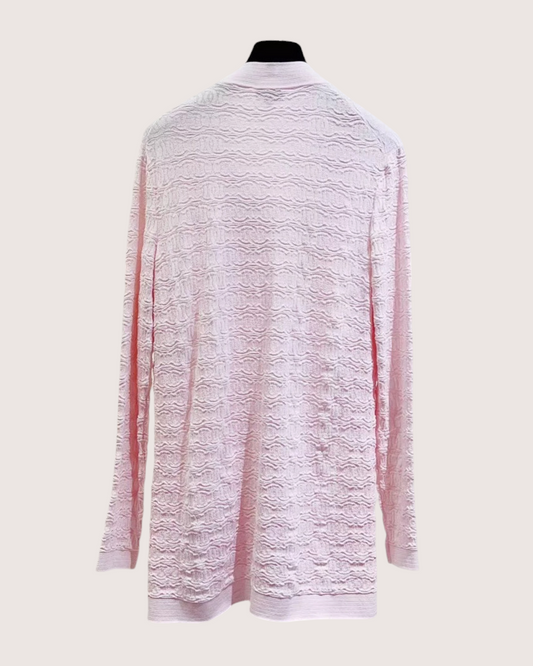 Chanel 19P Jacquard Cardigan Pink FR 36