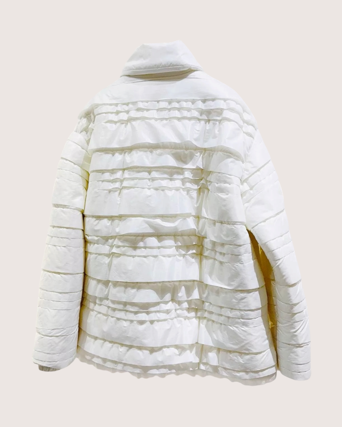 Chanel 19K Tiered Quilted Jacket - White, view 2
