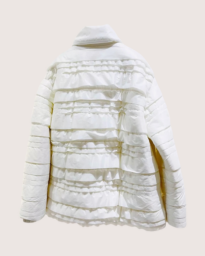 Chanel 19K Tiered Quilted Jacket - White, view 2