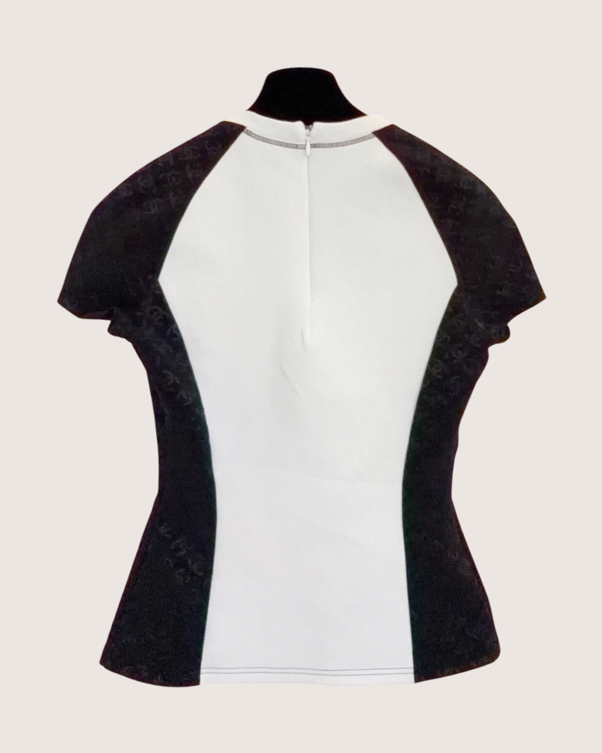 Chanel 24C Monogram CC Logo T-Shirt White, Black FR 40