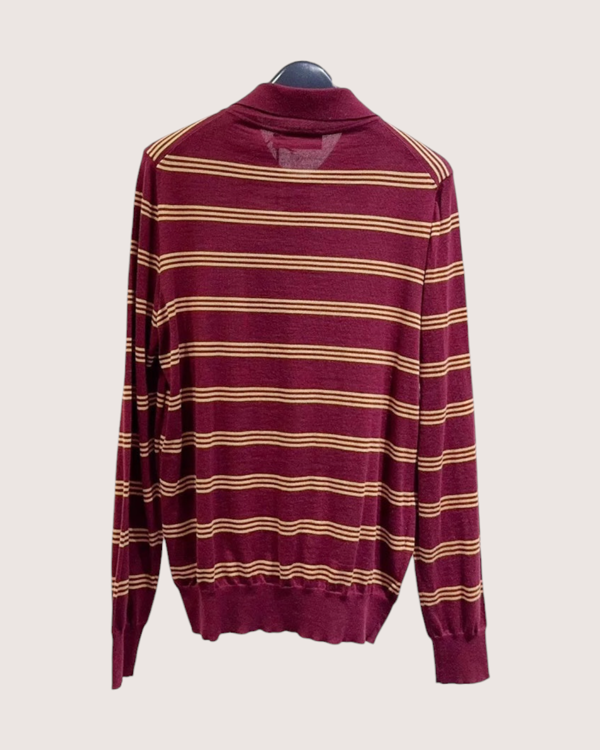 Miu Miu Striped Cardigan Burgundy, Gold FR 42