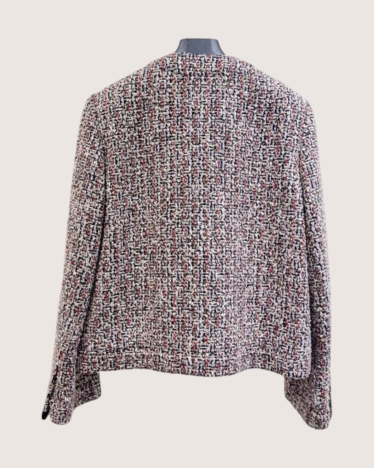 Louis Vuitton Cropped Tweed Jacket Navy, Red, Multicolor FR 36
