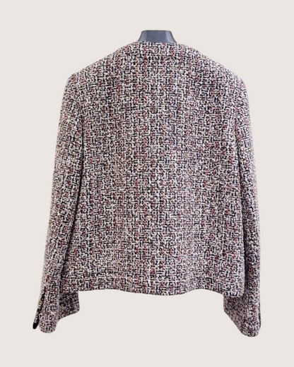 Louis Vuitton Cropped Tweed Jacket Navy, Red, Multicolor FR 36