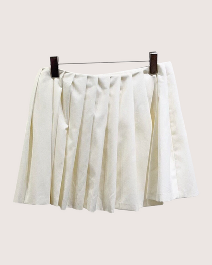 Miu Miu Pleated Striped Mini Skirt White, Red, Navy FR 34