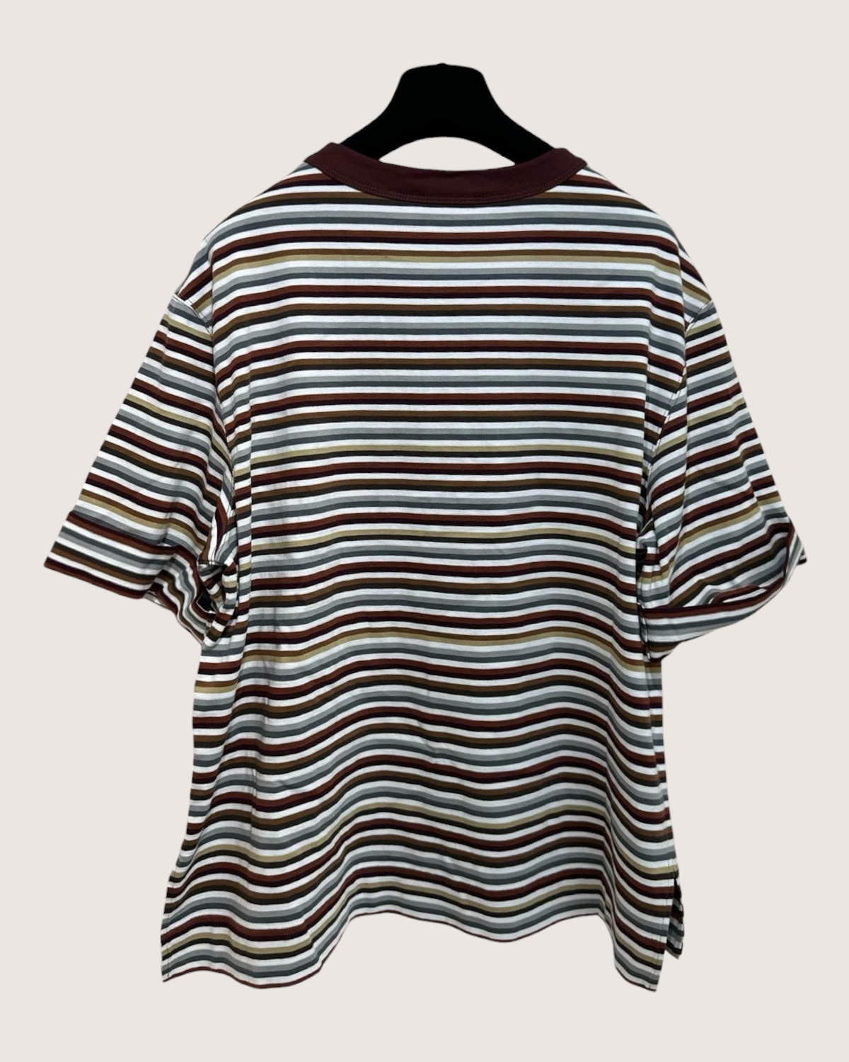 Chanel 26M Coco Beach Striped Seahorse T-Shirt Burgundy, White, Blue, Multicolor FR 34