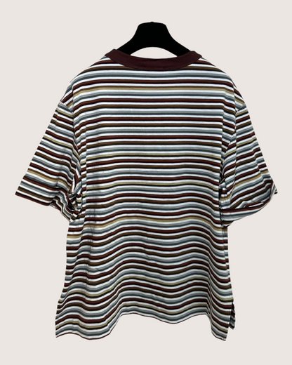 Chanel 26M Coco Beach Striped Seahorse T-Shirt Burgundy, White, Blue, Multicolor FR 34