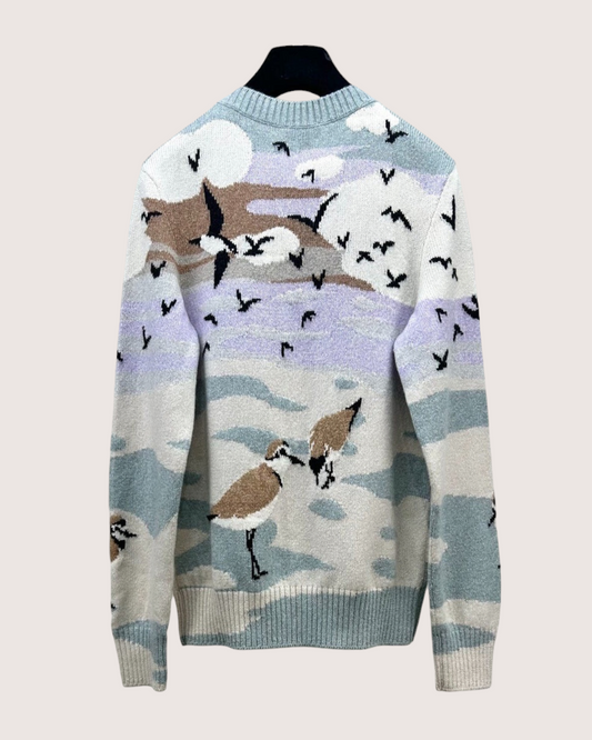 Chanel 24K Cashmere Seagull Cloud Sweater Blue, Beige/Ecru, Multicolor FR 38