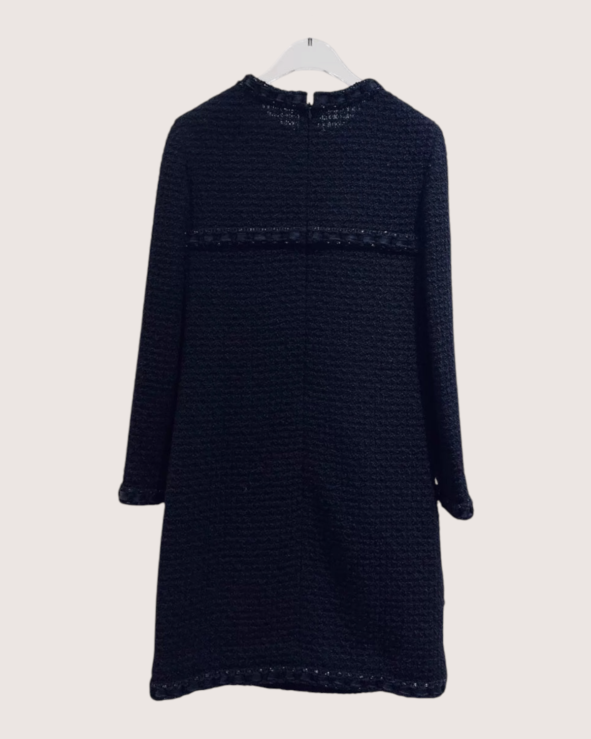 Chanel Tweed Mini Dress Black FR 34