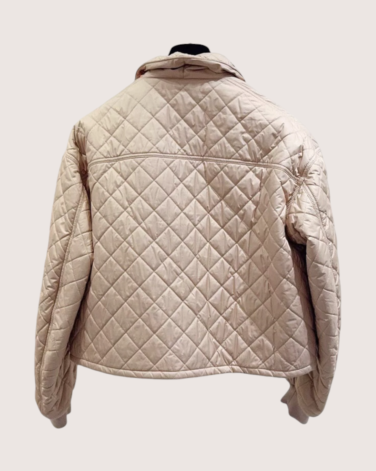 Hermès Quilted Cropped Jacket Beige/Ecru, Orange FR 38