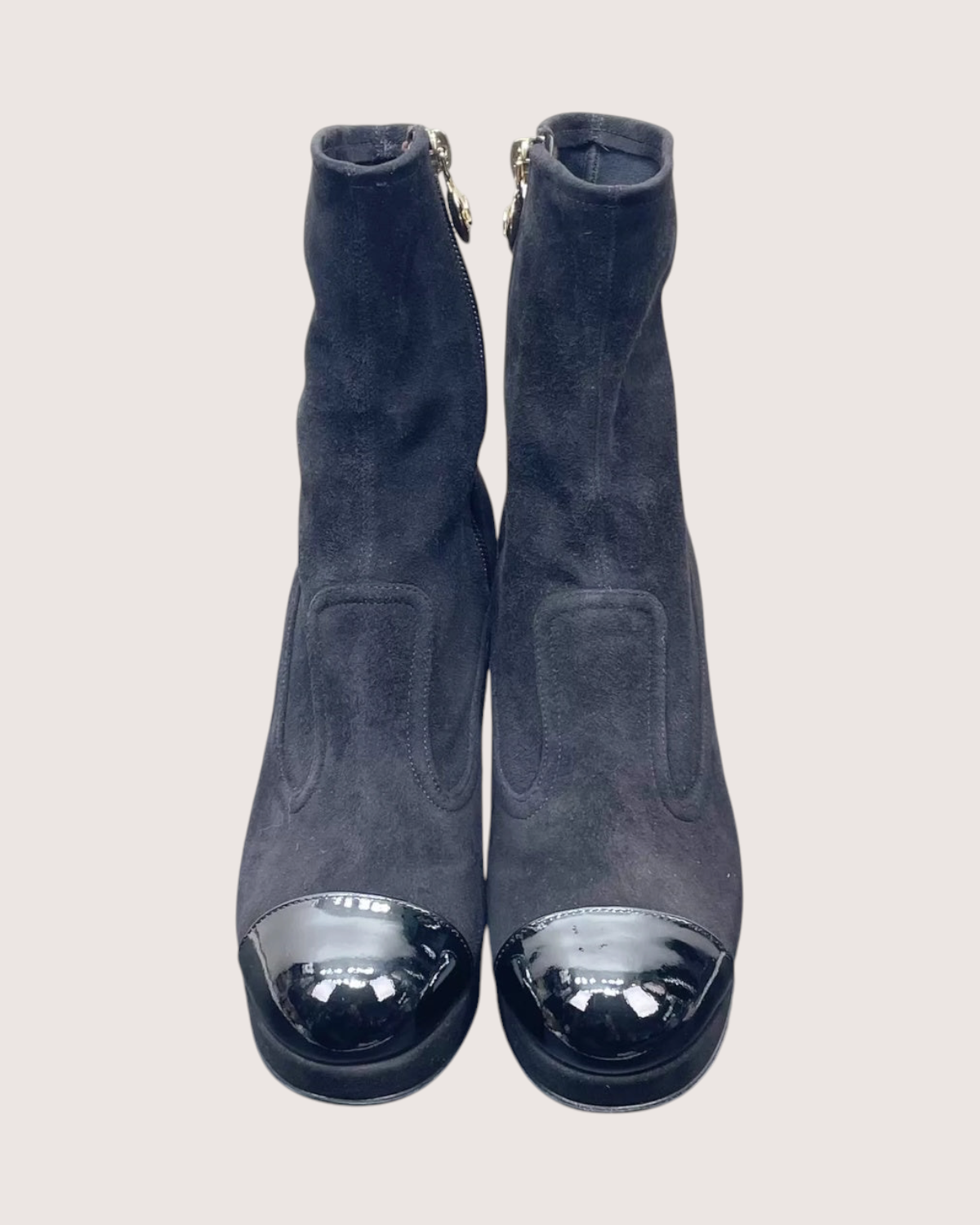 Chanel 23B Suede Ankle Boots Black ["EU 35.5"]