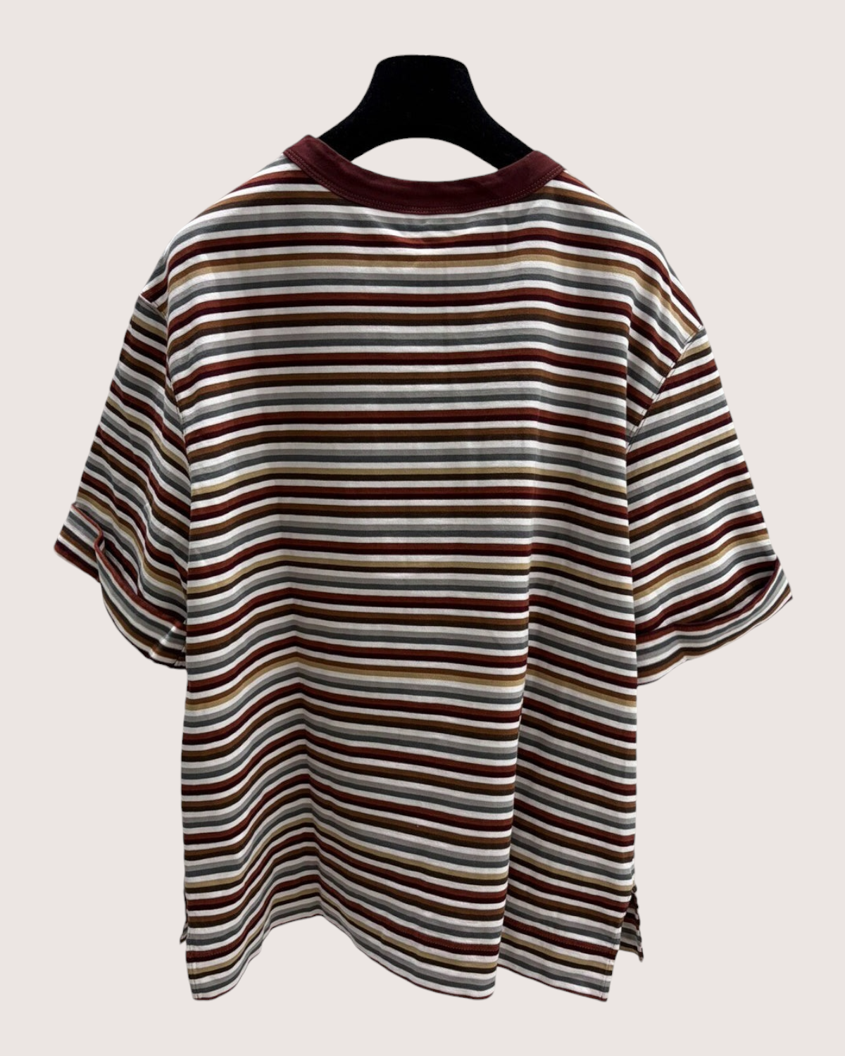 Chanel 26M Coco Beach Striped Seahorse T-Shirt Burgundy, White, Multicolor FR 36