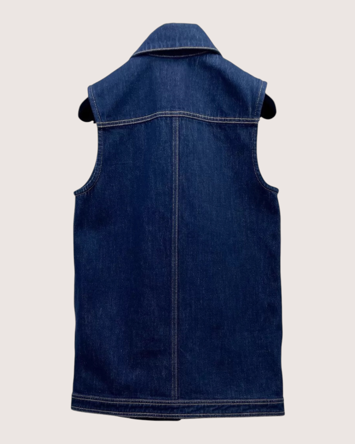 Chanel 25C Denim Mid-Length Long Polo Vest - view 2
