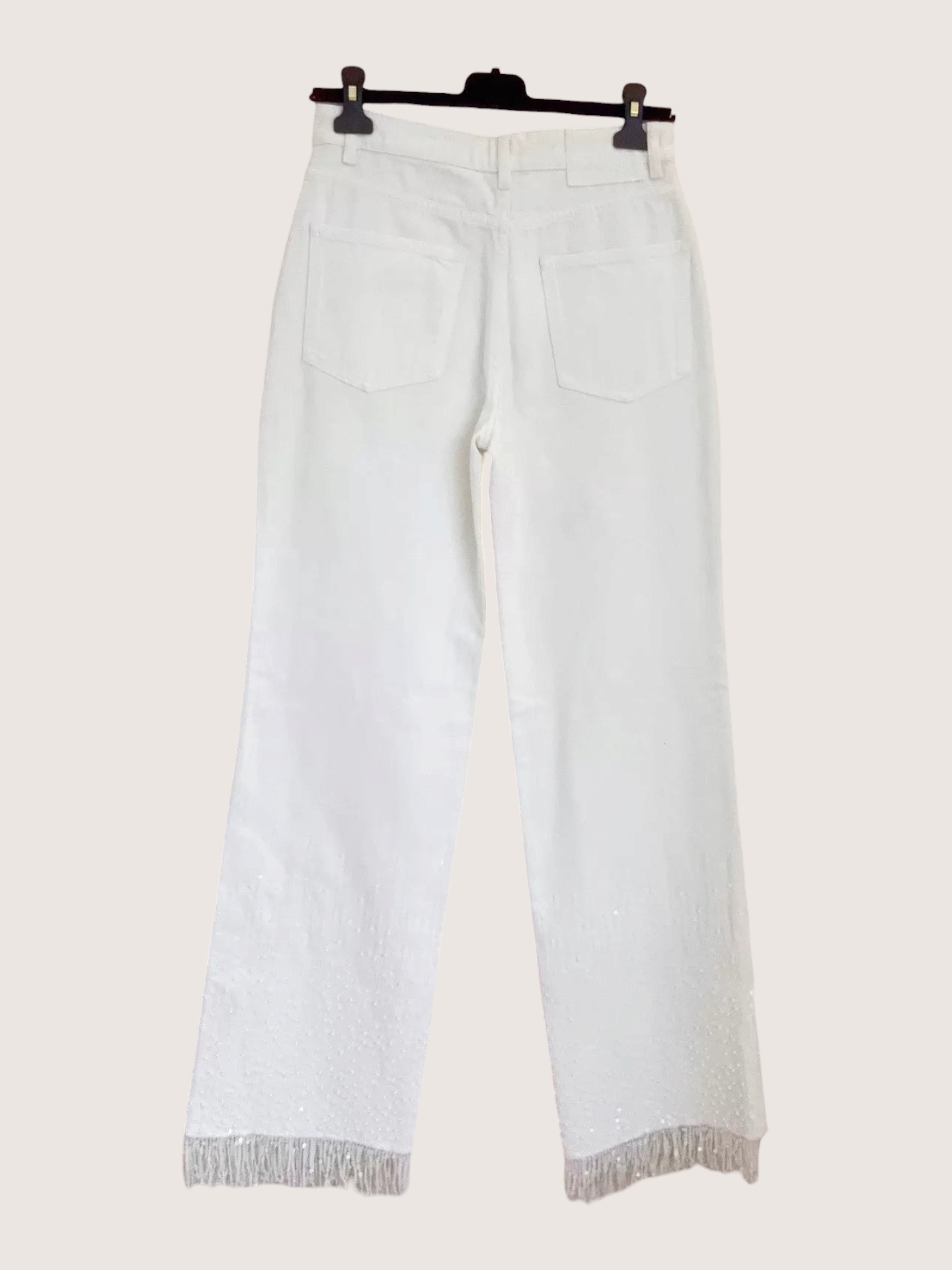 Chanel 25S Sequin Fringe Denim Jeans