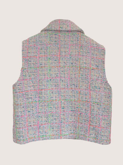 Chanel 24C Plaid Tweed Vest