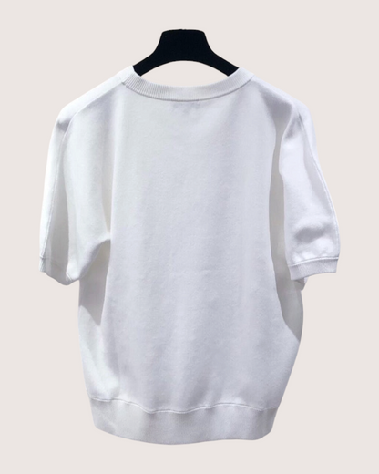 Chanel 18S Crystal-Droplet Top White FR 36