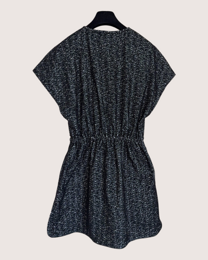 Chanel 25M Coco Beach Speckled Mini Dress Black, Silver FR 38