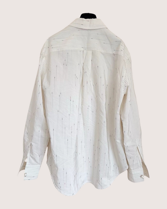 Chanel 26A Striped Cotton Shirt - Beige/Ecru, view 2