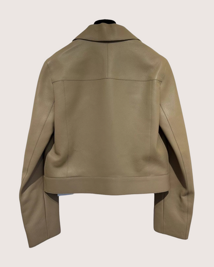 Hermès Collared Zip-Up Leather Jacket