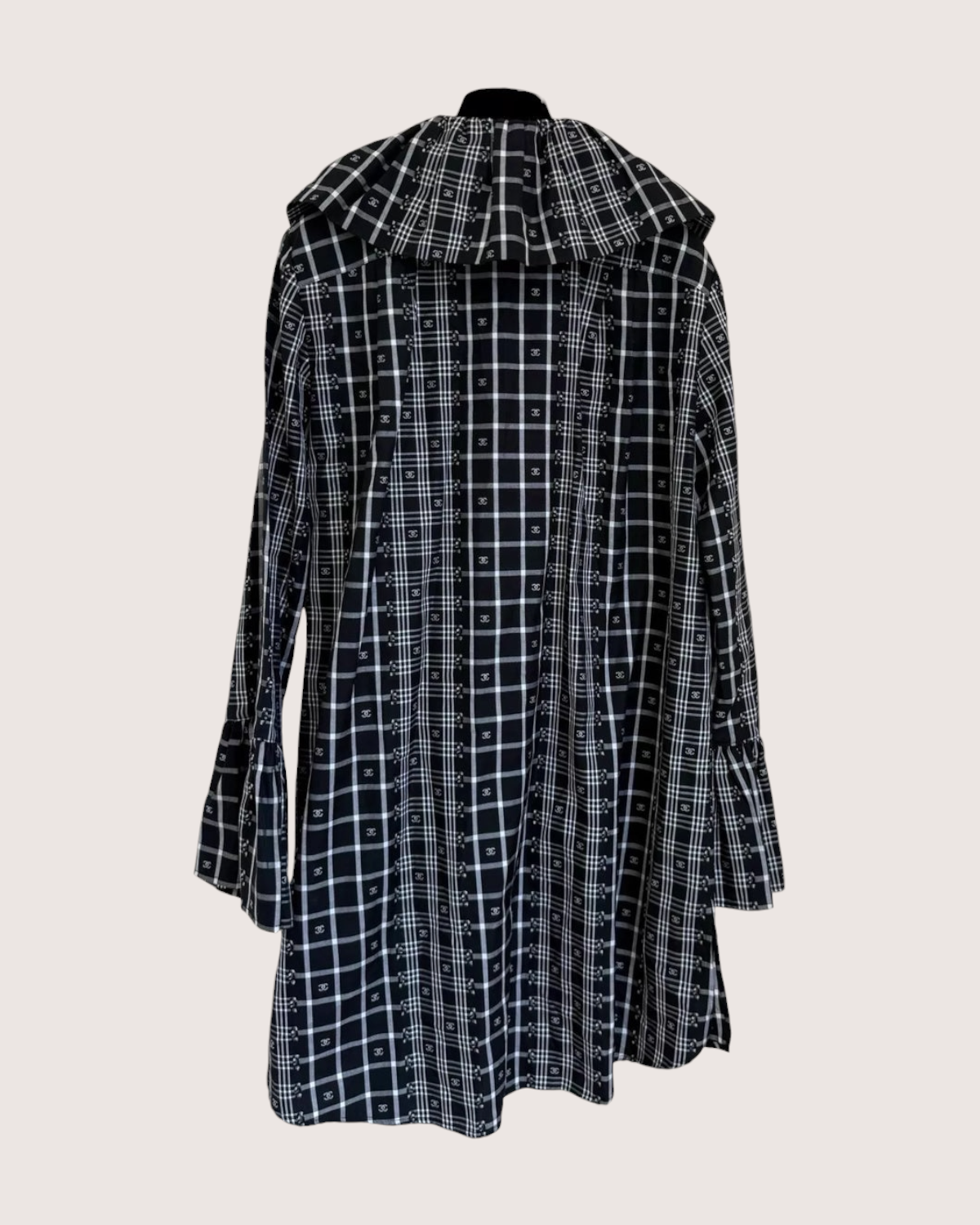 Chanel 23A Plaid Tweed Tunic Blouse