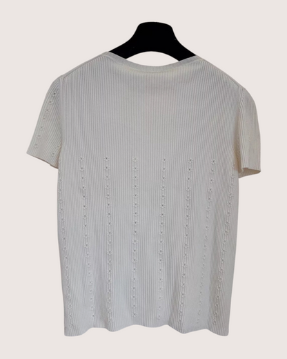 Chanel 21A CC Logo Wool T-Shirt - view 2