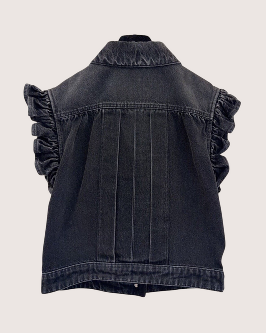 Chanel 24A Denim Vest Black, Grey FR 34