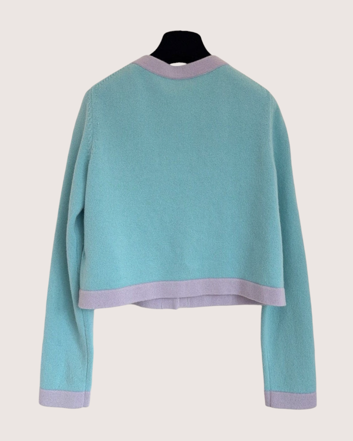 Chanel 24C Cashmere Cropped Cardigan Blue, Purple FR 34