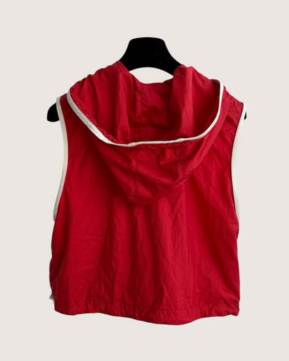 Chanel 26M Coco Beach Hooded Vest Red, Beige/Ecru FR 36