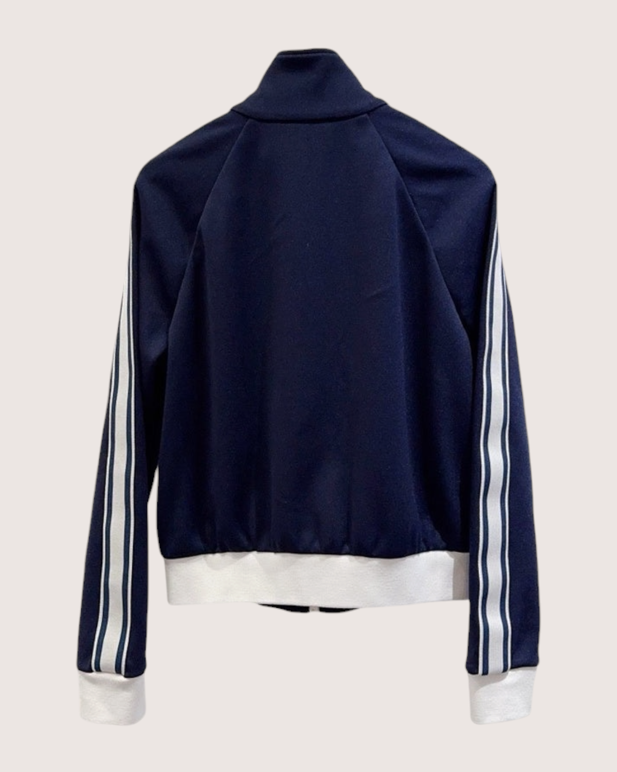 Celine Striped Zip-Up Jacket Navy, White FR 38