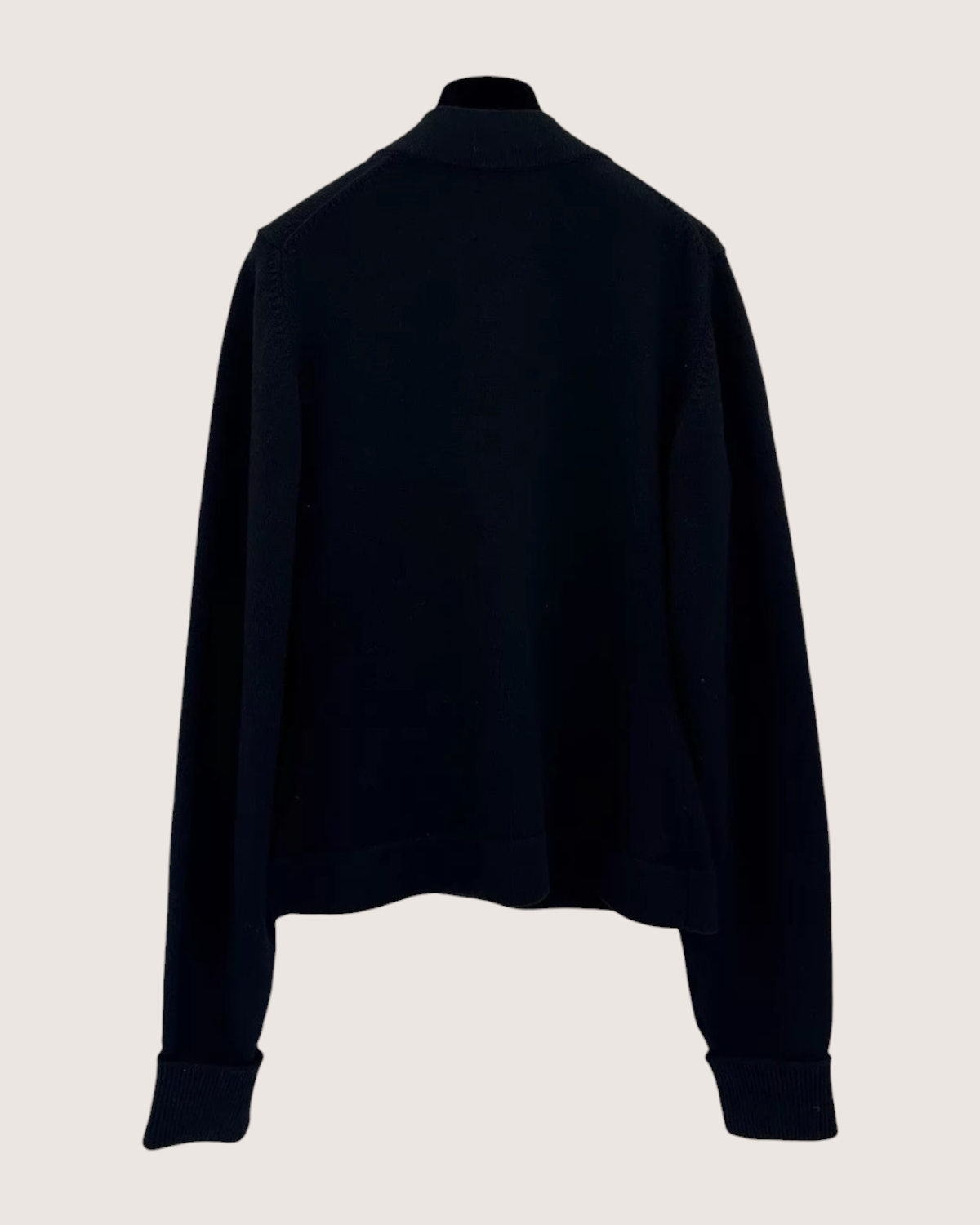 Chanel 22A Cashmere Cardigan w/ Embellished Buttons Black FR 36