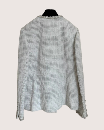 Chanel 25C Braid-Trim Four-Pocket Tweed Jacket