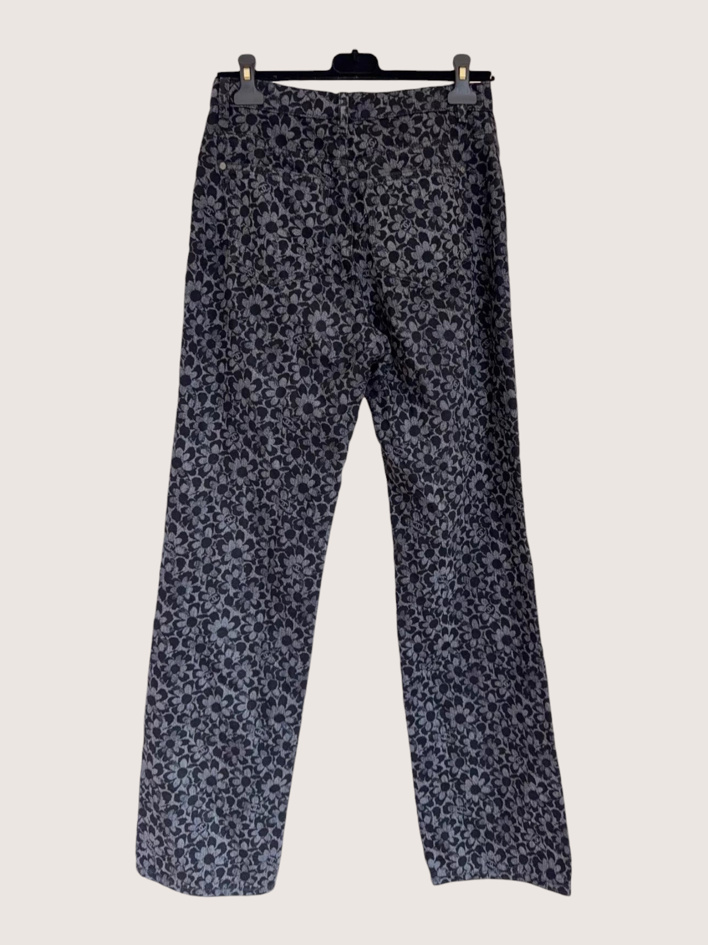 Chanel 24B Camellia Denim Trousers - view 2