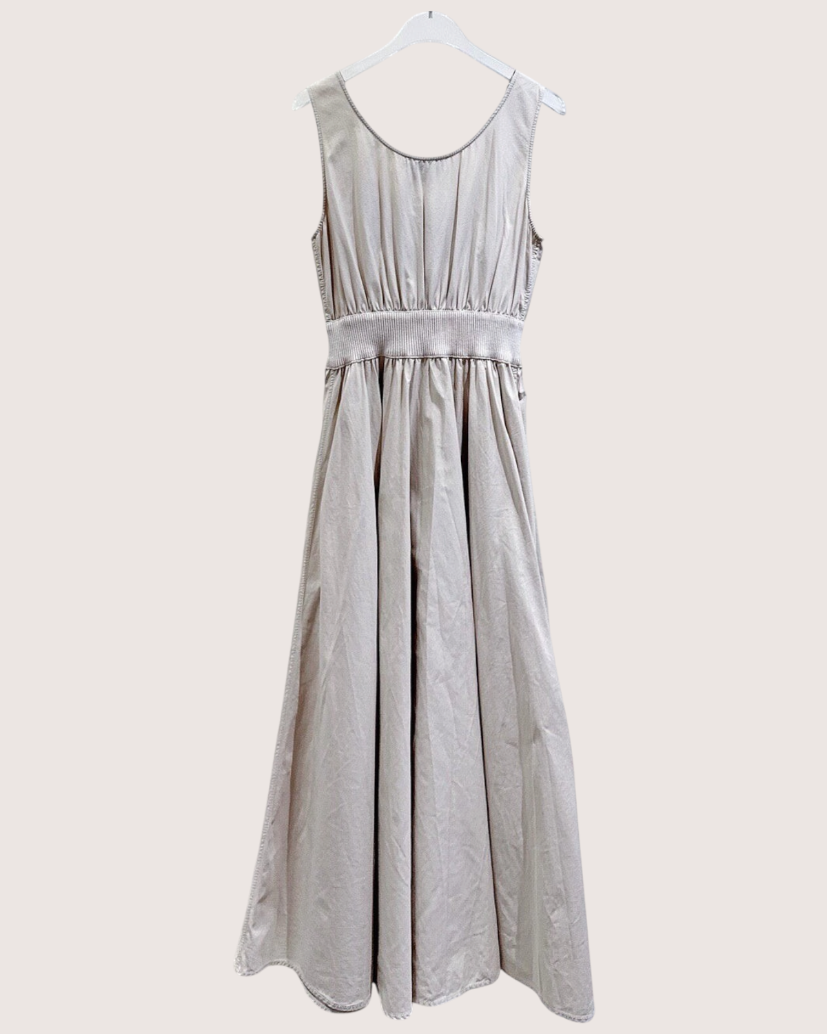 Miu Miu Logo Zip-Up Maxi Dress Grey IT 36