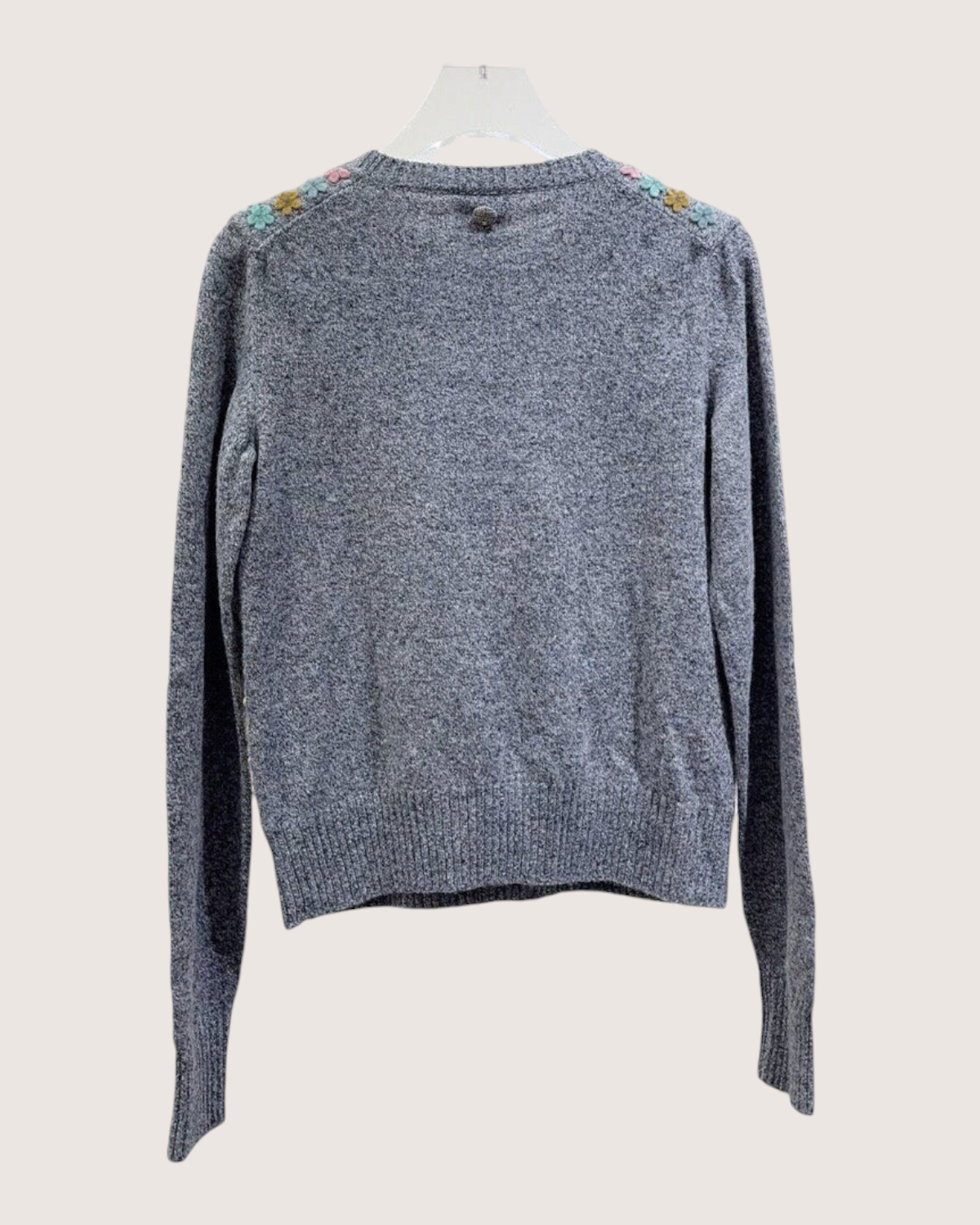 Chanel Floral Sweater Grey, Pink, Multicolor FR 36