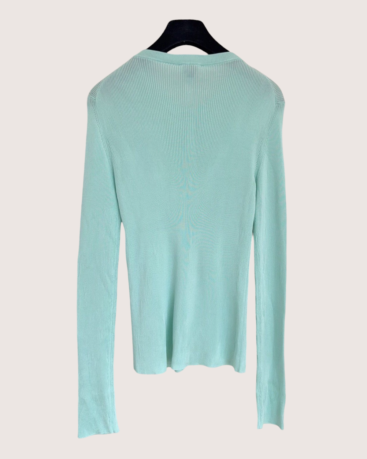 Chanel 26A Ribbed Cardigan Green FR 40