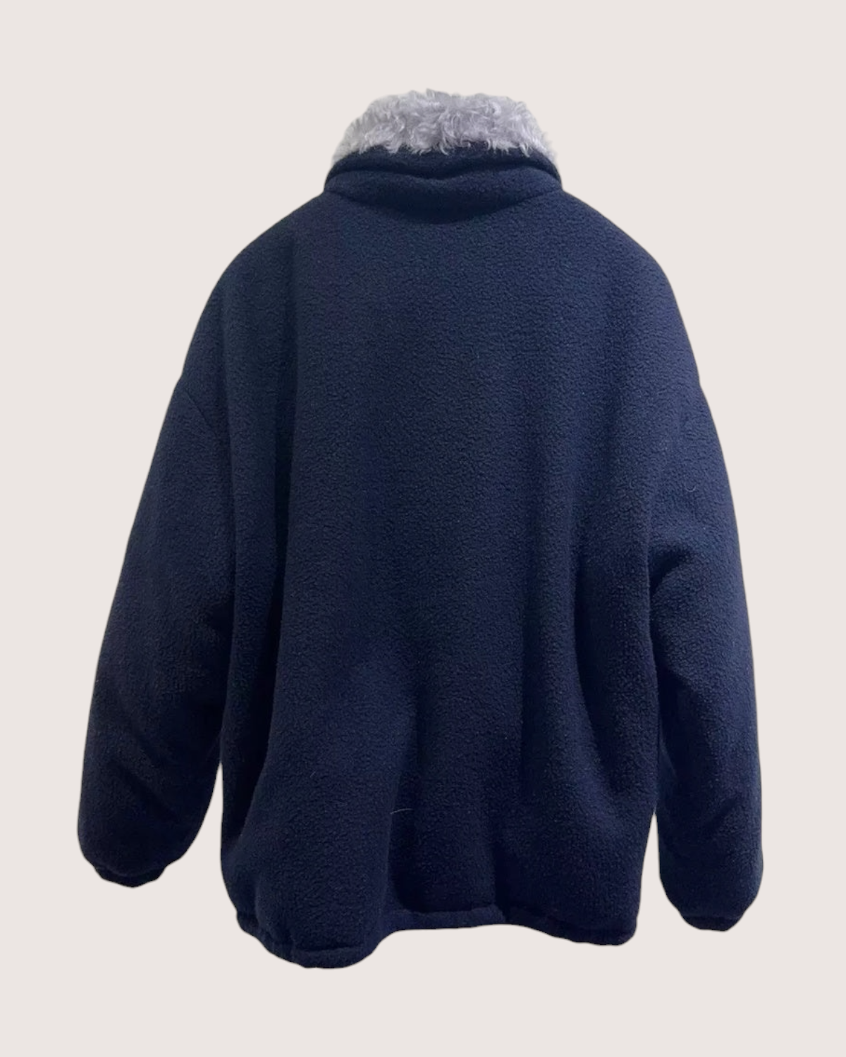 Miu Miu Fleece Zip-Up Jacket Navy FR 36
