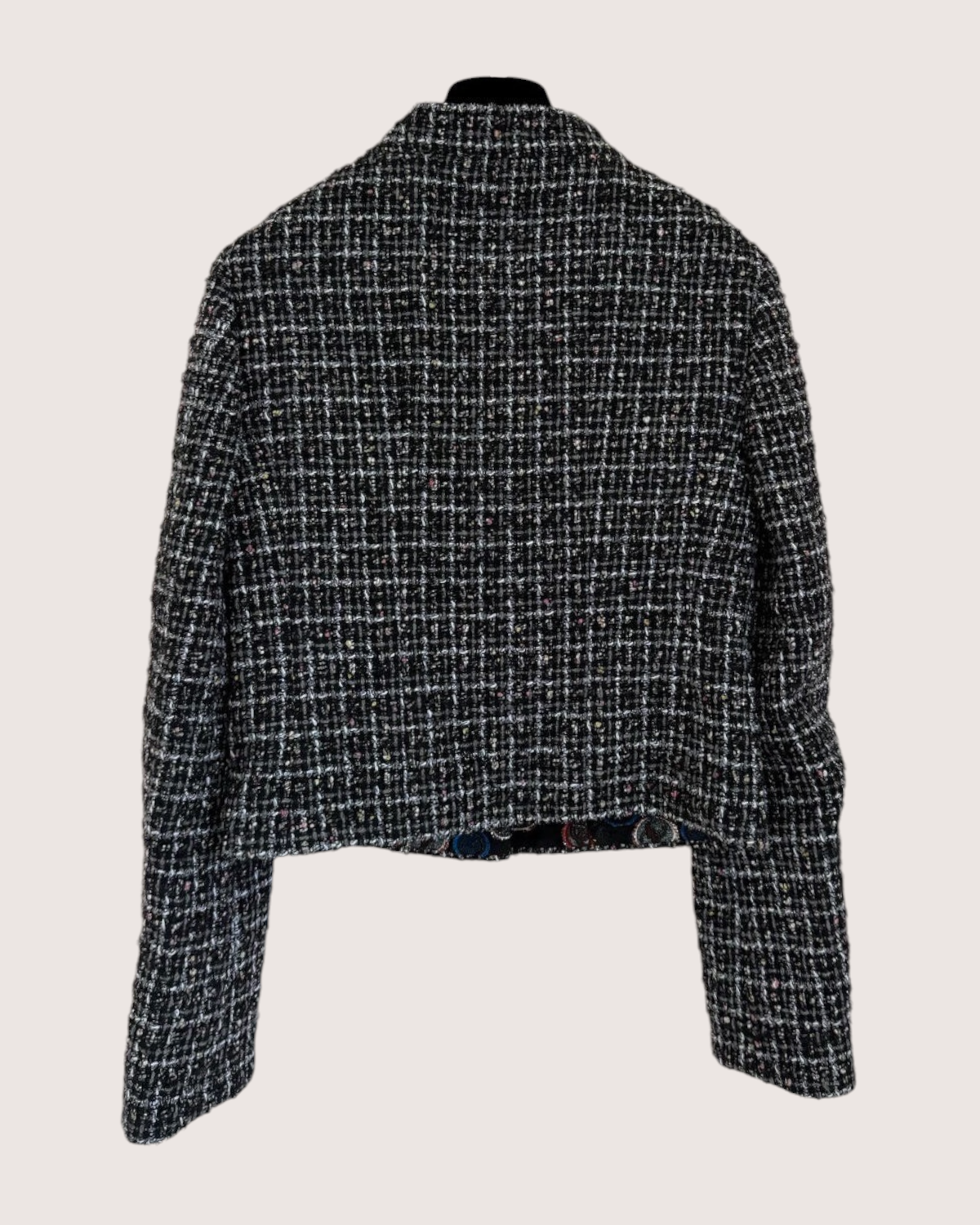 Chanel 24A Tweed Jacket Black, White FR 34
