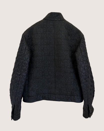 Chanel 21A Quilted Jacket Black FR 38
