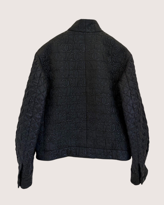 Chanel 21A Quilted Jacket Black FR 38